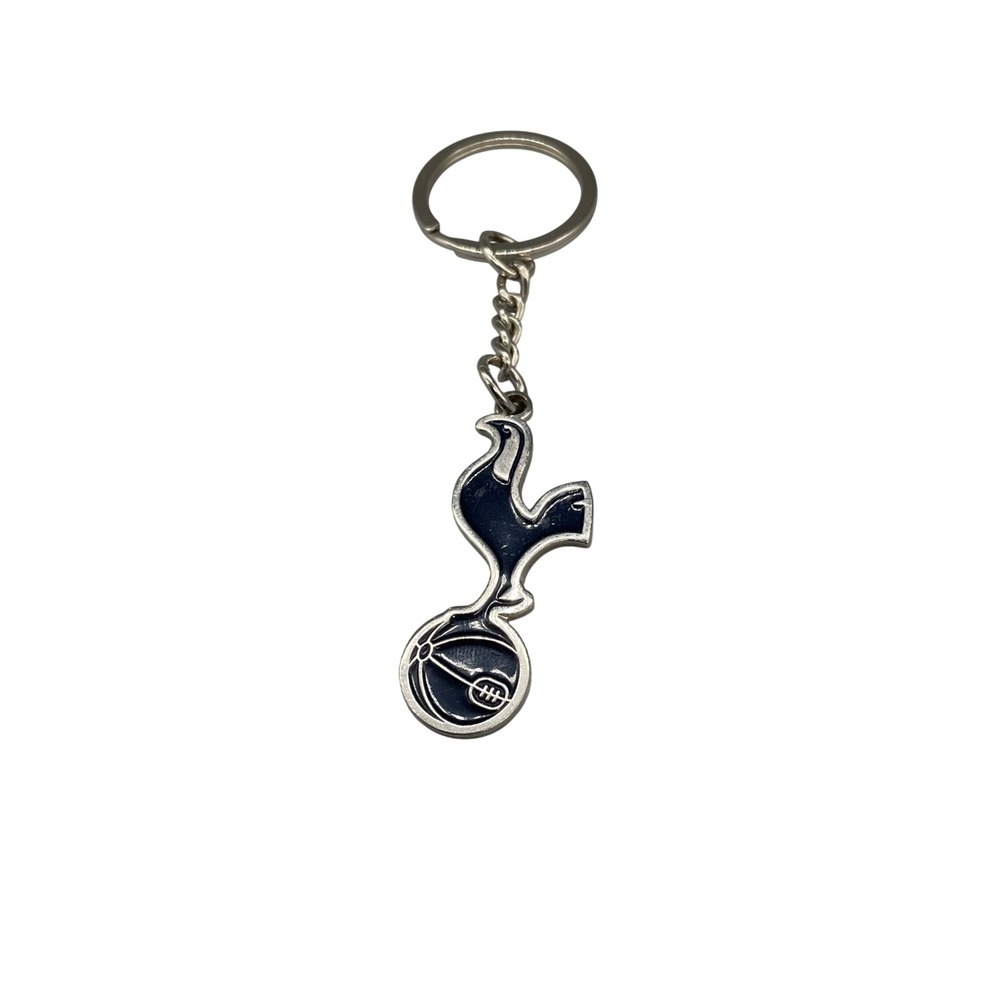 Tottenham Hotspur FC Keychain Navy Blue Enamel Spurs Cockerel Crest Key Ring